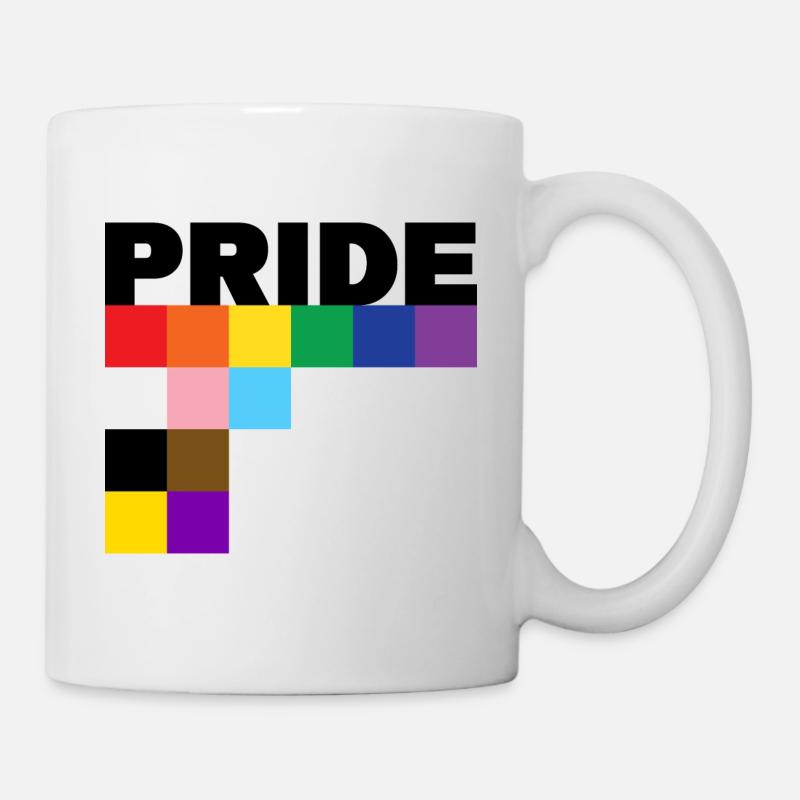 New Prideflagge Pride Regenogen flag - Mug - white