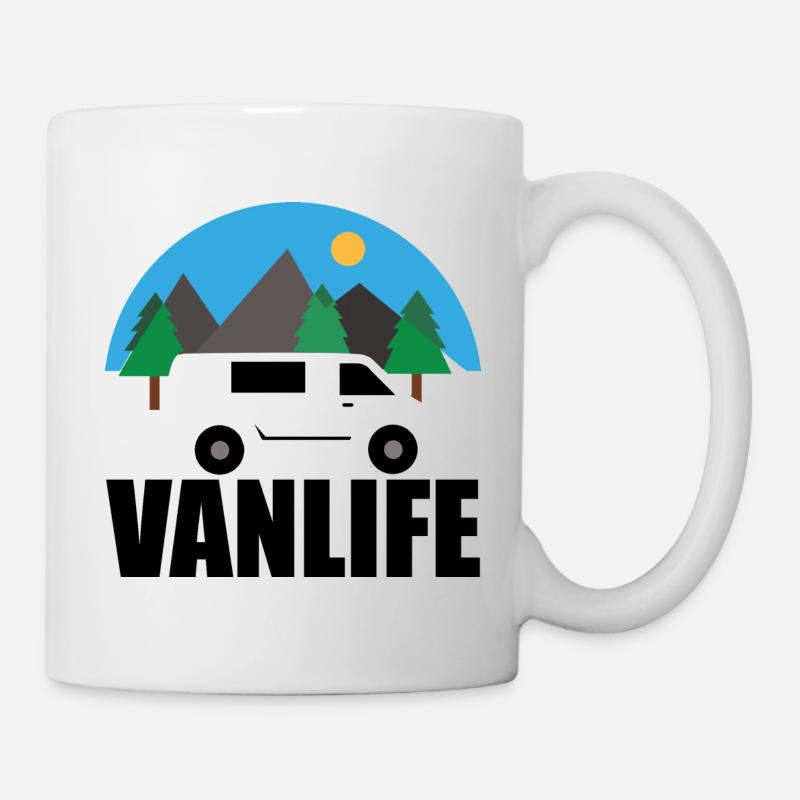 VAN LIFE - Montagne - VAN Blanc - Mug blanc - blanc