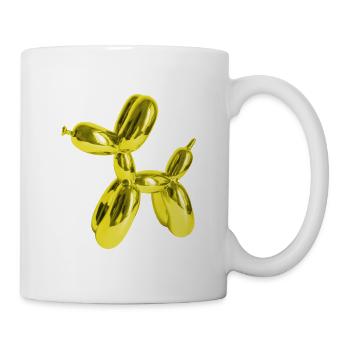 Ballon Gelb Hund | Hundeliebhaber Hundebesitzer - Tasse - Weiß - Rechts