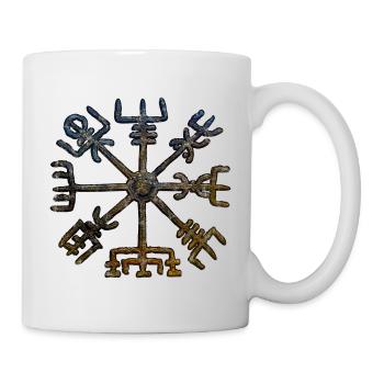 Vegvisir Wikinger Kompass Rune Nordisch Odin Thor - Tasse - Weiß - Rechts