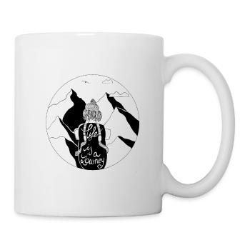 Life is a journey I Das Leben ist eine Reise - Tasse - Weiß - Rechts