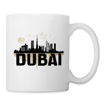Fireworks Dubai Skyline Khalifa - Mug - white - Right