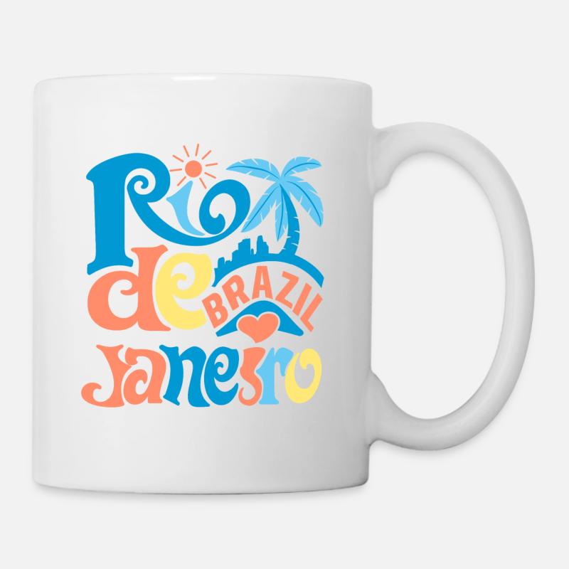 Typographie de Rio de Janeiro Brésil - Mug blanc - blanc