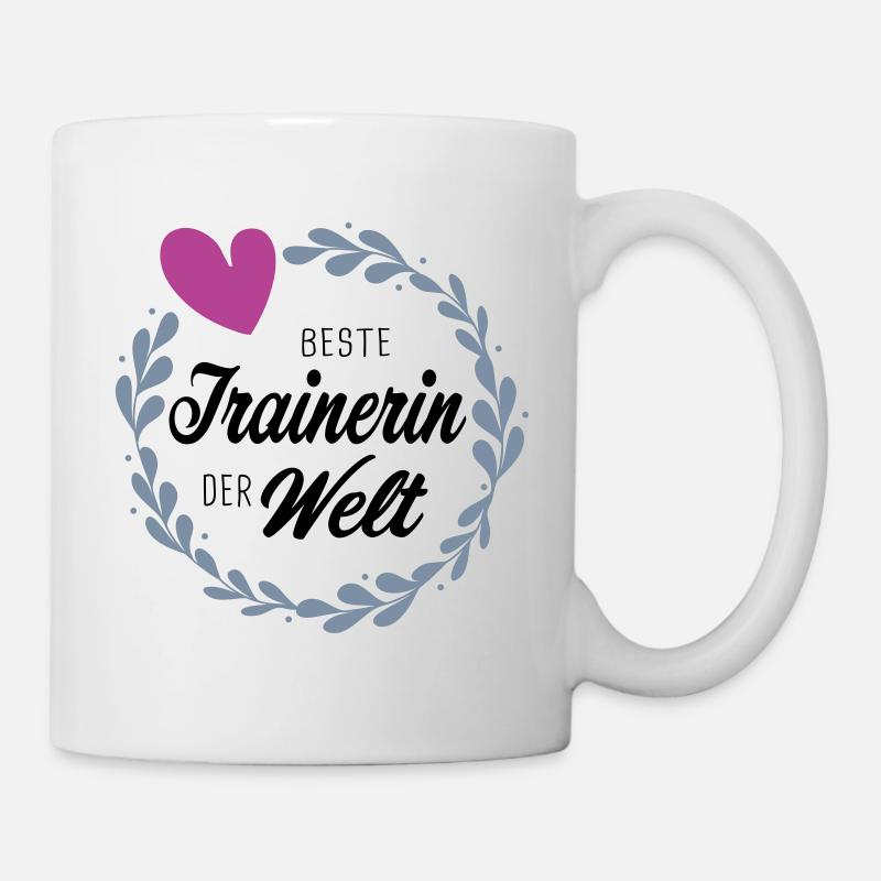 Beste Trainerin Abschied Danke Schön Team Geschenk - Tasse - Weiß