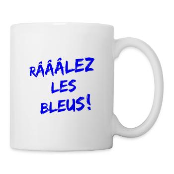 RÂLEZ LES BLEUS ! (sports, football, rugby) - Mug blanc - blanc - Droite