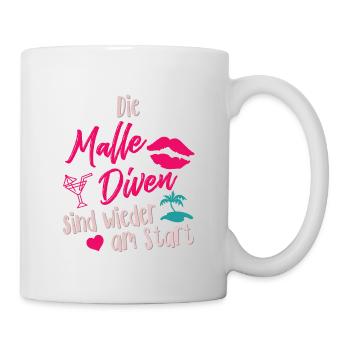 Die Malle Diven sind wieder am Start Mallorca 2021 - Tasse - Weiß - Rechts
