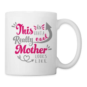 Cool maman Maman Coeur Cadeau - Mug blanc - blanc - Droite