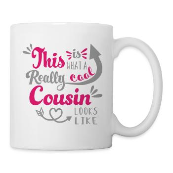 Cool cousin cousin cousins heart arrow gift - Mug - white - Right