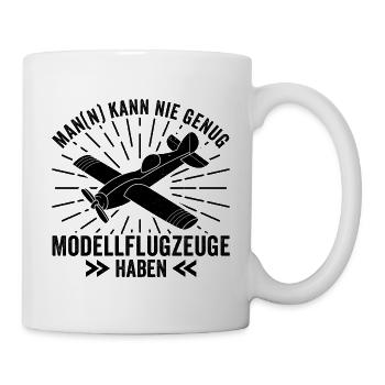 Modellflieger Modellflugzeug Modellbau Spruch - Tasse - Weiß - Rechts