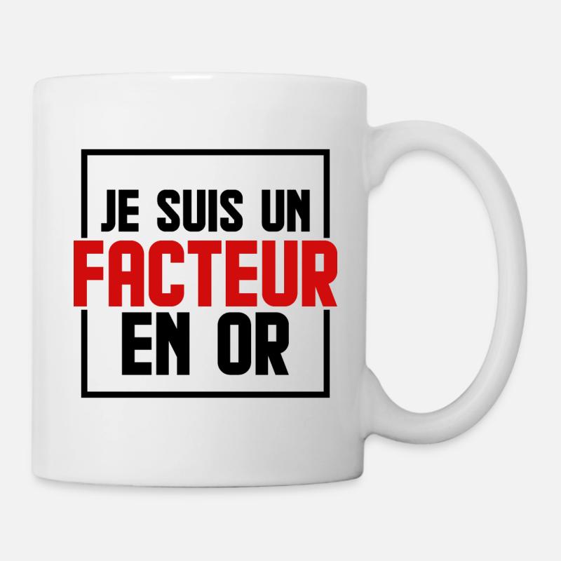 je suis un facteur en or - Mug blanc - blanc