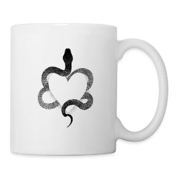 Serpent dotwork coeur - Mug blanc - blanc - Droite