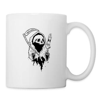 Skull Sanduhr mähen - Tasse - Weiß - Rechts