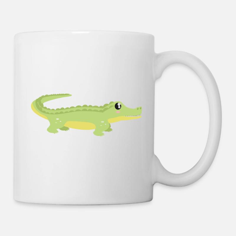 Krokodil - Tasse - Weiß