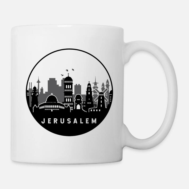 Jerusalem-Israel-Skyline - Tasse - Weiß