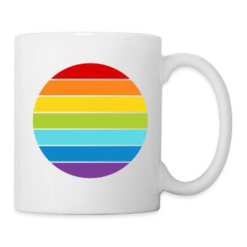 Regenbogen Kreis - Tasse - Weiß - Rechts