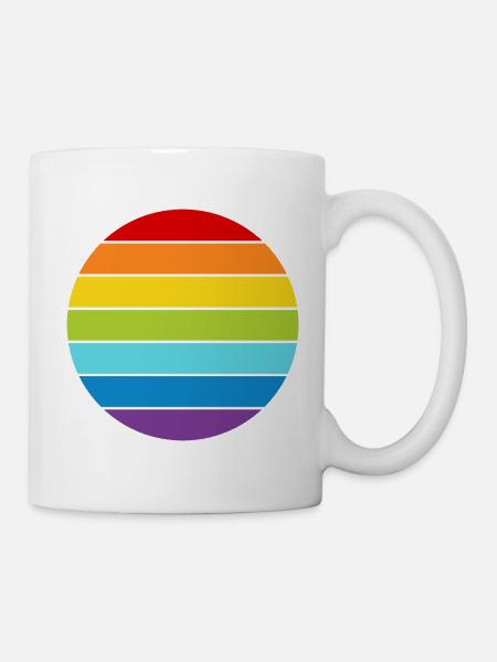 Regenbogen Kreis - Tasse - Weiß