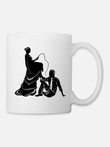 couple marié marié couple silhouette - Mug blanc - blanc