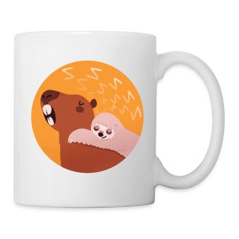 Capybara somnolent & paresseux - Mug blanc - blanc - Droite