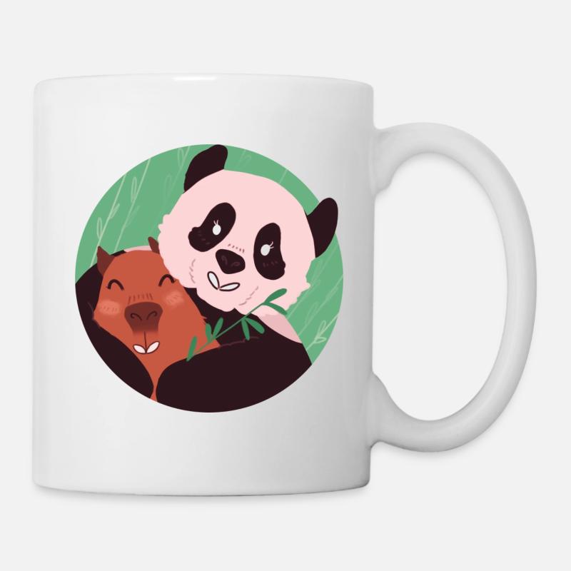 Capybara & Panda Amis - Mug blanc - blanc