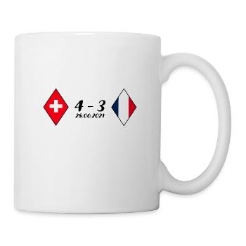 France - Suisse 2021 - football victoire Suisse - Mug blanc - blanc - Droite