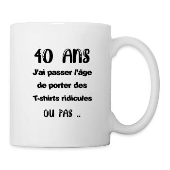 40 ans anniversaire - Mug blanc - blanc - Droite