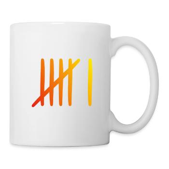 6 birthday tally sheet - 6 years old - Mug - white - Right