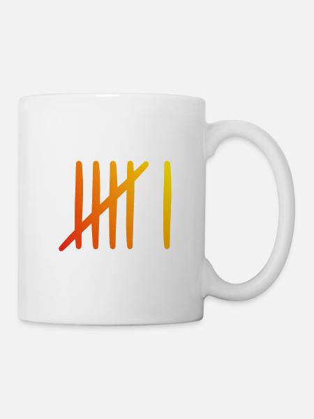 6 birthday tally sheet - 6 years old - Mug - white