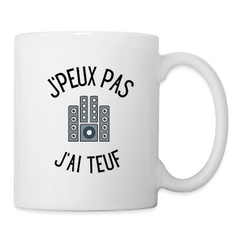 J'peux pas j'ai teuf - Mug blanc - blanc - Droite