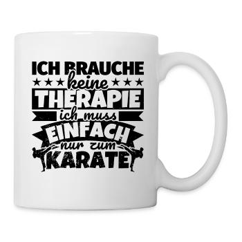 Karate lustiger Spruch Karate-Kämpfer - Tasse - Weiß - Rechts