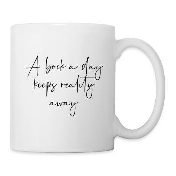 A book a day keeps reality away - Mug blanc - blanc - Droite