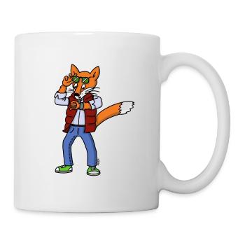 Time-Traveling Fox - Tasse - Weiß - Rechts