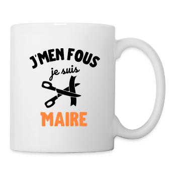 J'men fou je suis maire - Mug blanc - blanc - Droite