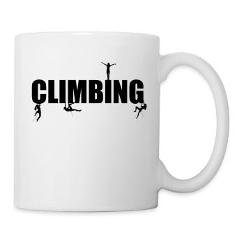 Climbing Woman - Tasse - Weiß - Rechts