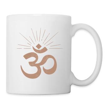 Beau om, yoga, Goa, Aum, Om - Mug blanc - blanc - Droite