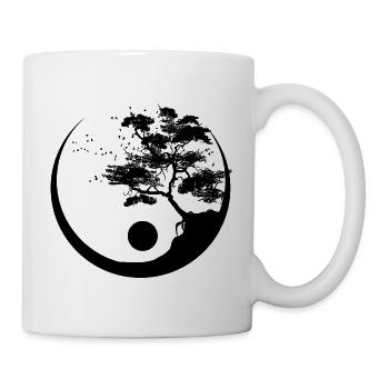 Arbre Ying Yang - Mug blanc - blanc - Droite