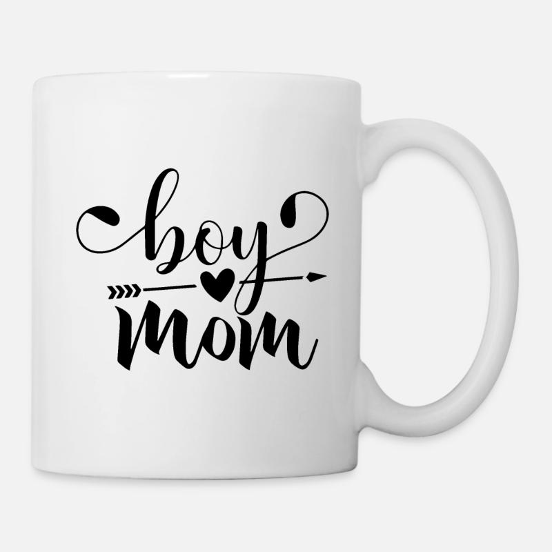 Boy Mom - Boy Mama - Tasse - Weiß