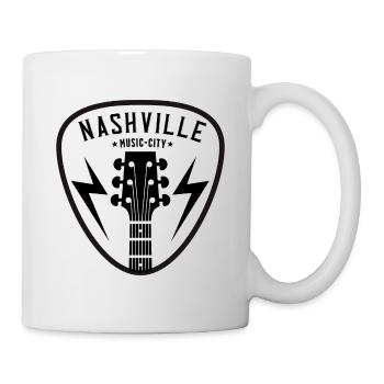Nashville Music City Tennessee USA Musikliebhaber - Tasse - Weiß - Rechts