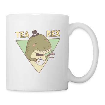 Süßer Dinosaurier Tee Rex - Tasse - Weiß - Rechts