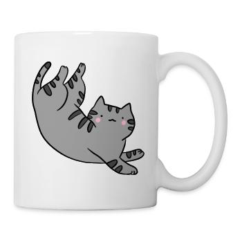 Mignon Kawaii chats anime chaton de dessins animés drôle - Mug blanc - blanc - Droite