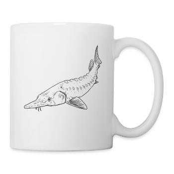 Sturgeon bleistift Beluga Stör - Tasse - Weiß - Rechts