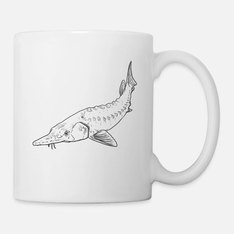 Sturgeon bleistift Beluga Stör - Tasse - Weiß