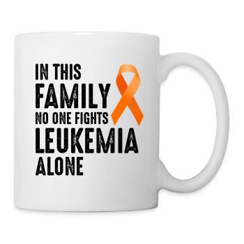 Leukemia Cancer Awareness Support Orange Ribbon - Mug - white - Right