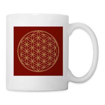 Blume Des Lebens - Solo 3 Poster - Tasse - Weiß - Rechts