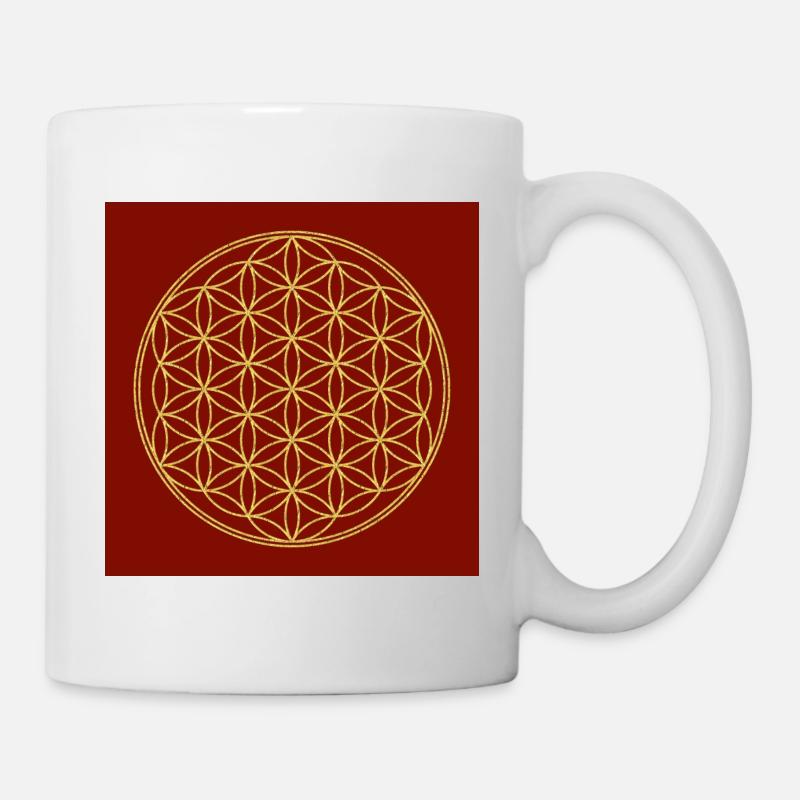 Blume Des Lebens - Solo 3 Poster - Tasse - Weiß
