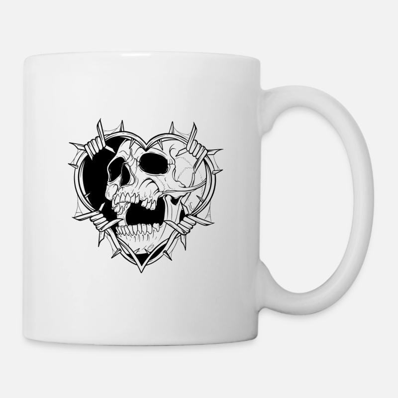 Love skull - Mug blanc - blanc