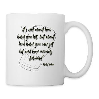Rocky Inspirational Citation Noire - Mug blanc - blanc - Droite