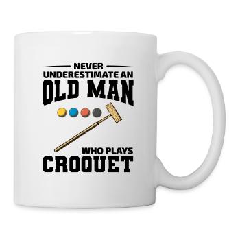 Croquet Player Dad Papa Grandpa Fathers day Funny - Mug - white - Right