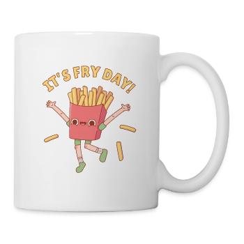 Drôle Français frites sa journée de frites - Mug blanc - blanc - Droite