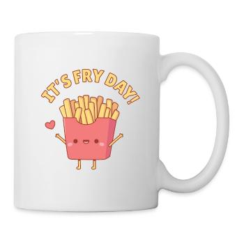Mignonnes Français frites sa journée de friture - Mug blanc - blanc - Droite