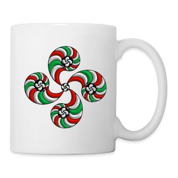 Lauburu Basque cross - Mug - white - Right
